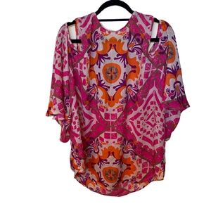 Chico's Print Cold Shoulder Blouse